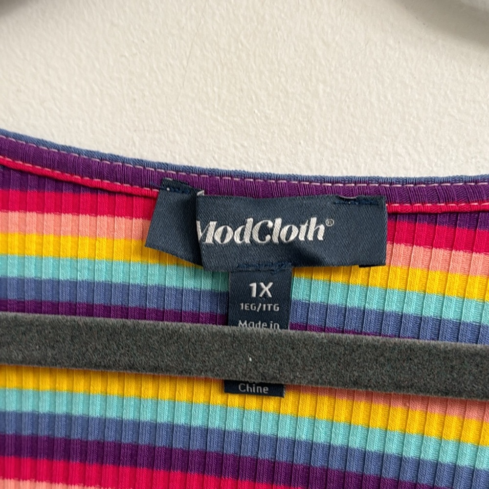 Modcloth Lost in Love Bell Sleeve Top 1x - Picture 6 of 9